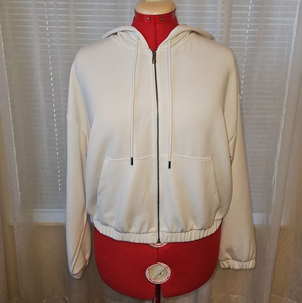 A New Day Cream Zip Hoodie with Drawstring